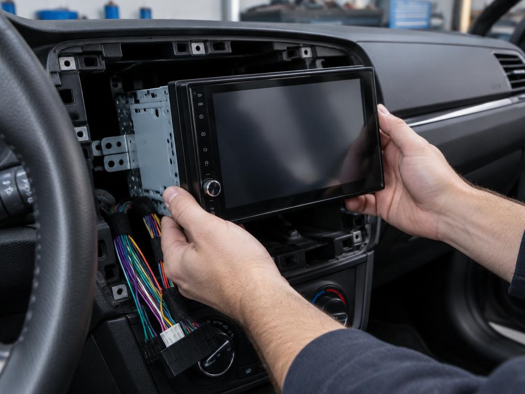 Car audio head unit installation in Carroll Iowa
